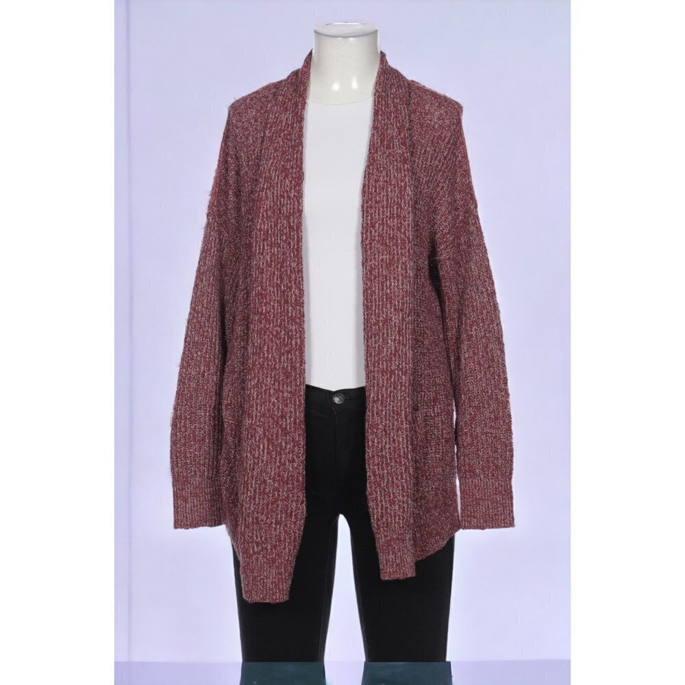 Abercrombie & Fitch oversized long sleeve purple cardigan duster sweater medium - Picture 2 of 7